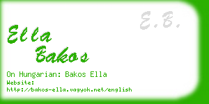 ella bakos business card